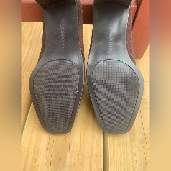 Brown Leather and Suede Slip On Heels 2" Heel size 7 - Picture 6 of 11